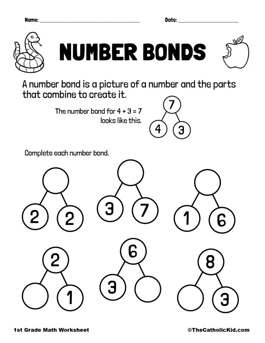 Number Bonds Of 8 9 And 10 Worksheets K5 Learning Worksheets