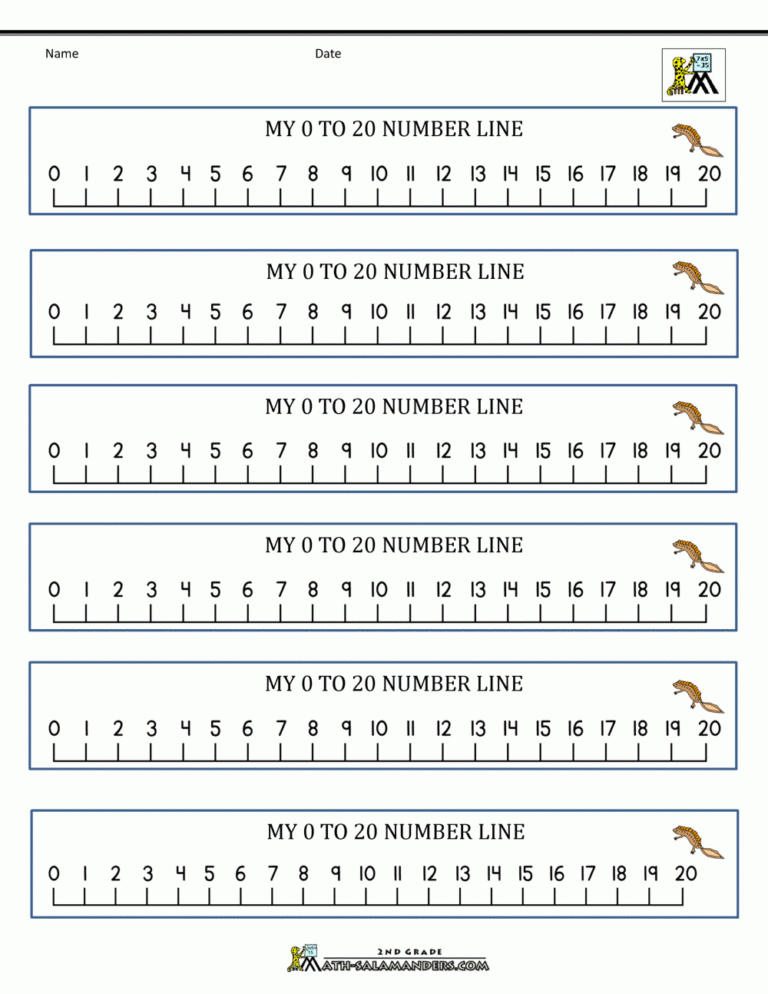 Number Line 0 To 20