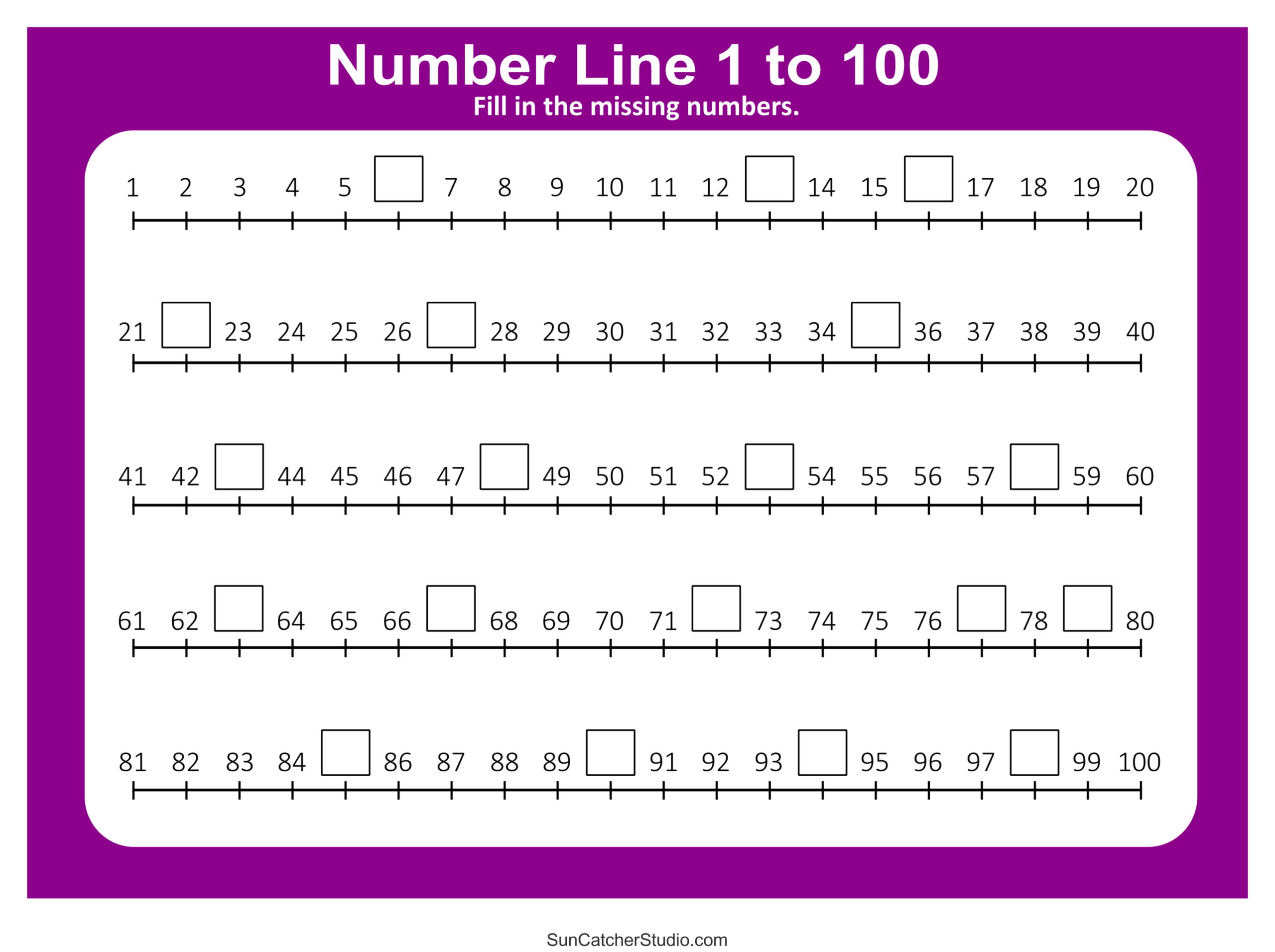 Number Lines Integers Decimals Blank Missing Numbers Free Printables Monograms Design Tools Patterns U0026 DIY Projects