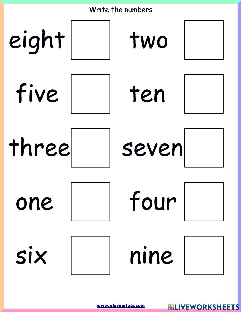 Number Words Math Activity Live Worksheets Worksheets Library Number Words Math Activity Live Worksheets Worksheets Library