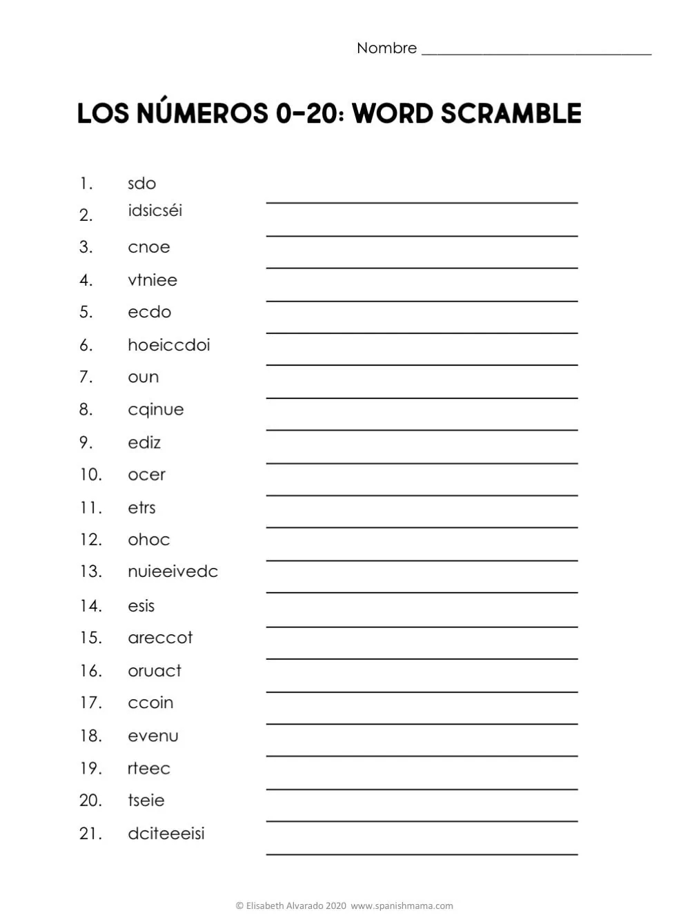 Numbers In Spanish Worksheets And How To Count 1 1000