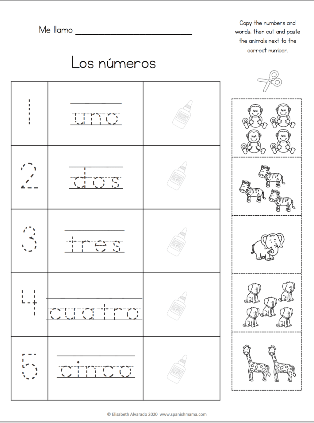 Printable Kindergarten Worksheets In Spanish