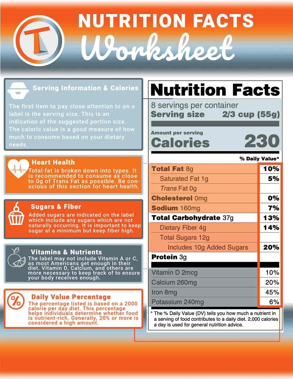 Nutrition Label Worksheet Tilton s Therapy