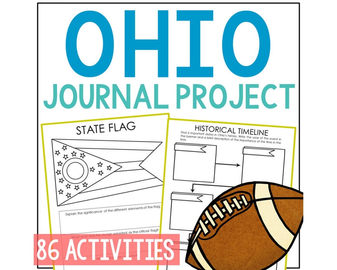 OHIO State History Project Activity Social Studies Unit Study Lesson Plans 4th 5th 6th 7th Grade Homeschool Printable Worksheets Etsy