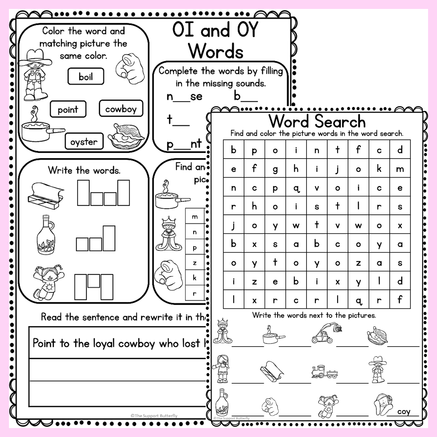 OI And OY Diphthong Worksheets Made By Teachers