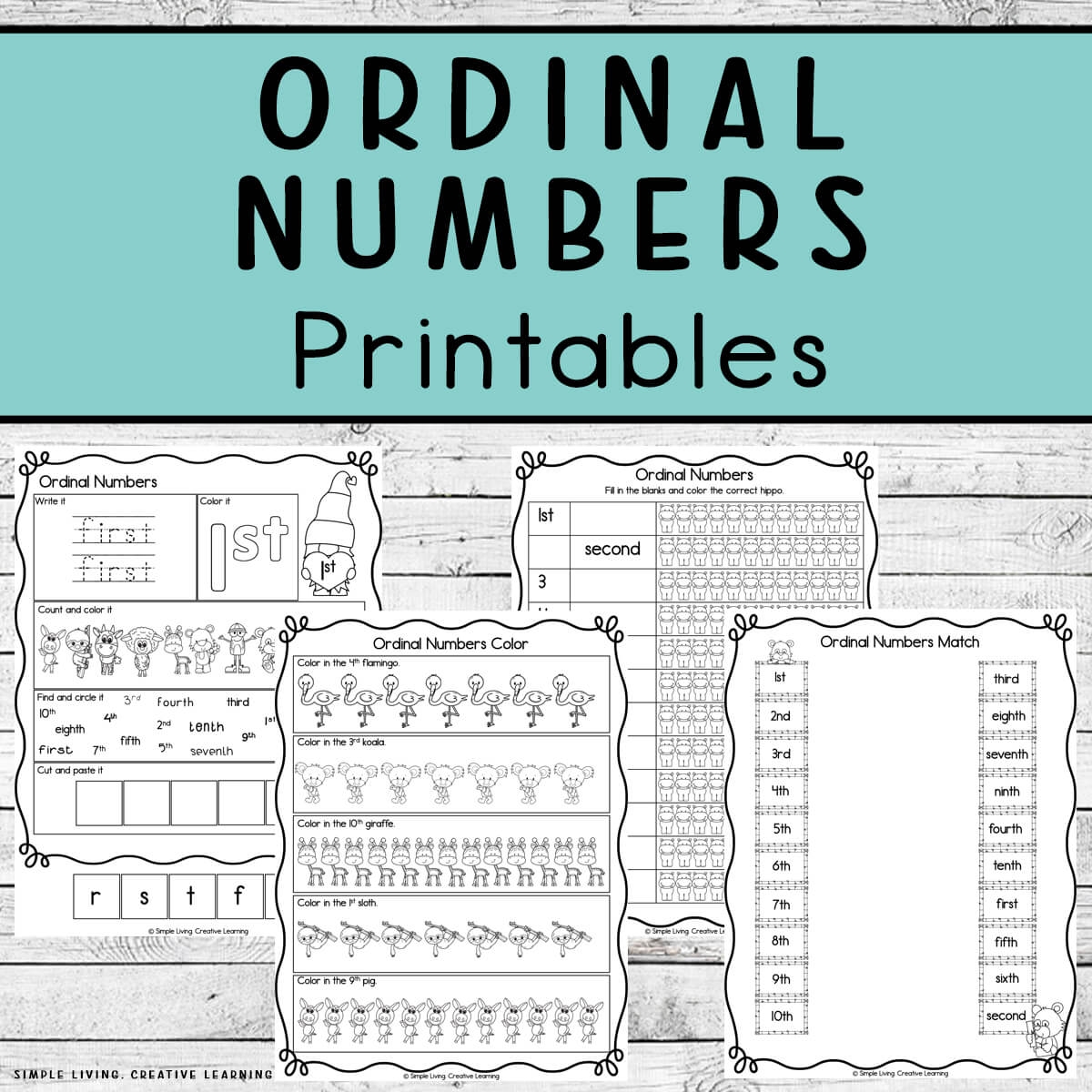 Ordinal Numbers Printables Simple Living Creative Learning Ordinal Numbers Printables Simple Living Creative Learning