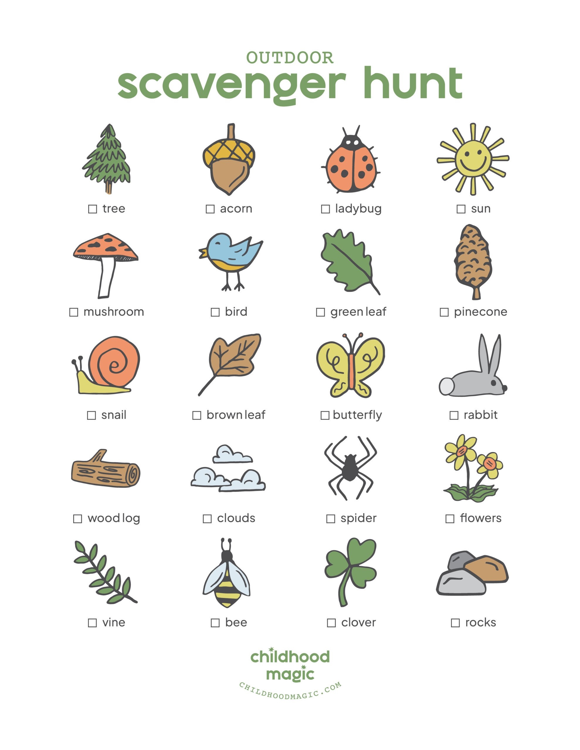 Outdoor Scavenger Hunt Free Printable Childhood Magic Worksheets Library Outdoor Scavenger Hunt Free Printable Childhood Magic Worksheets Library