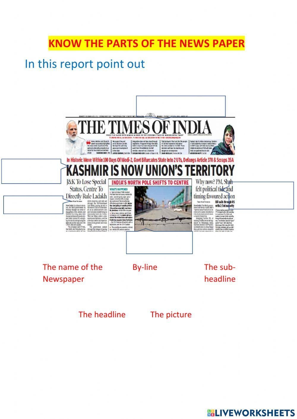 Free Printable Newspaper Article Worksheet Free Printable Newspaper Article Worksheet