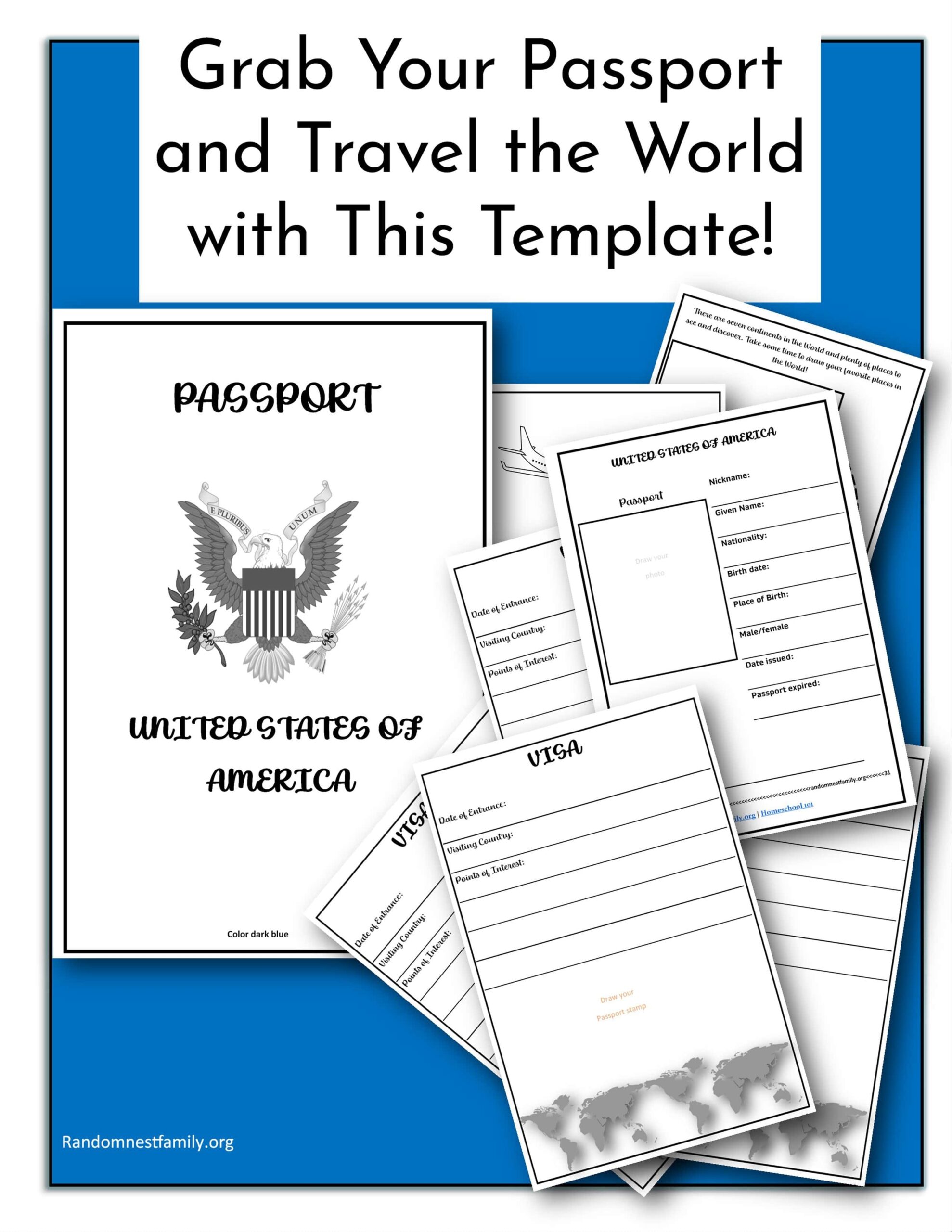 Preschool Passport Printable Preschool Passport Printable