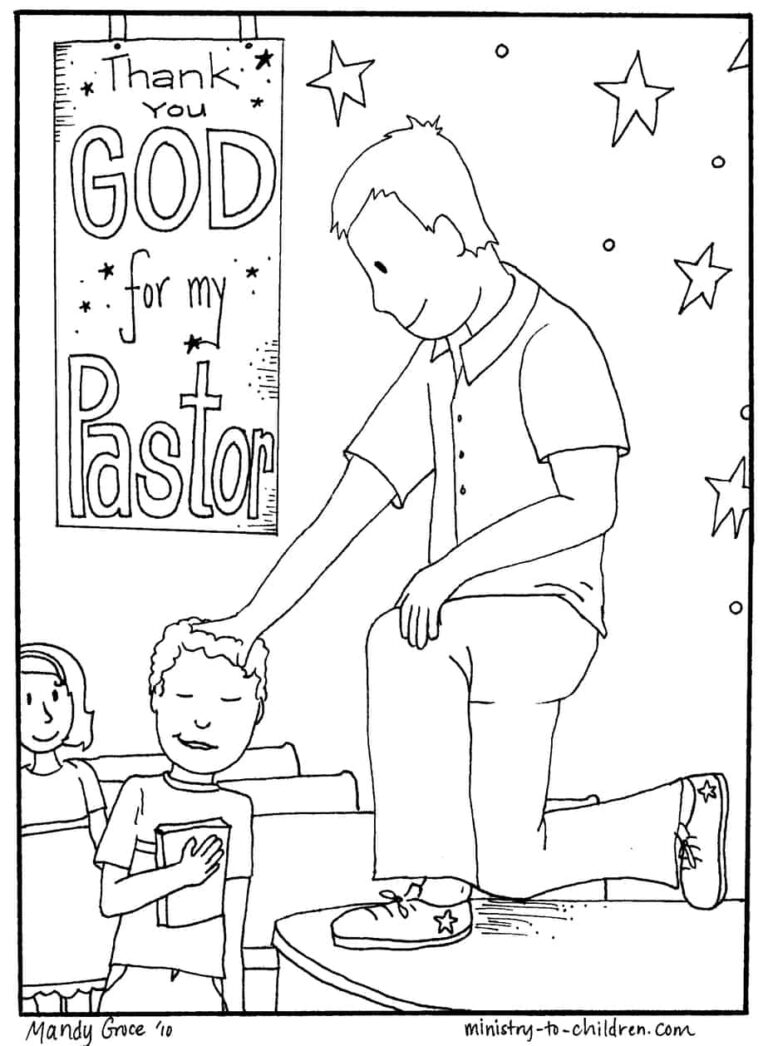 Pastor Appreciation Coloring Page Free Printable PDF Thank You 