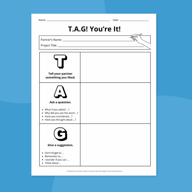 Peer Editing Checklists Downloadable