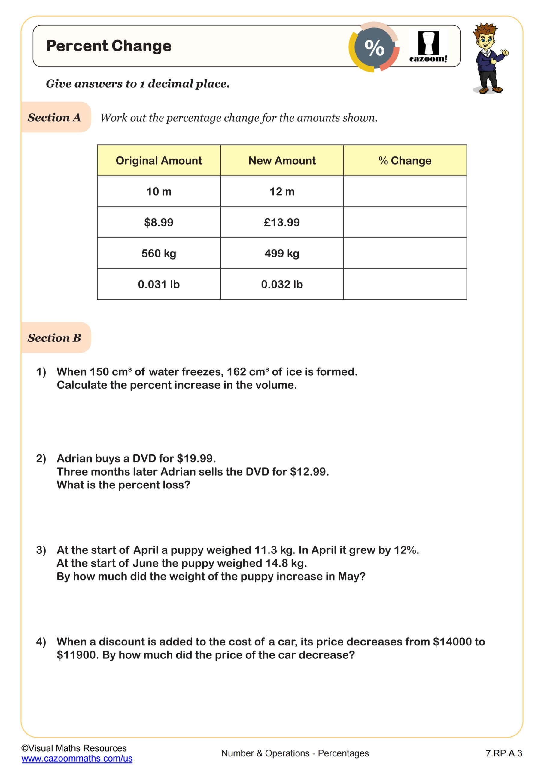 Percent Change Worksheet Fun And Engaging 7th Grade PDF Worksheets Cazoom Math Percent Change Worksheet Fun And Engaging 7th Grade PDF Worksheets Cazoom Math