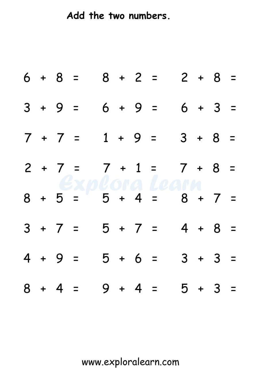 Picture Addition Count Addition And Simple Addition Worksheets 