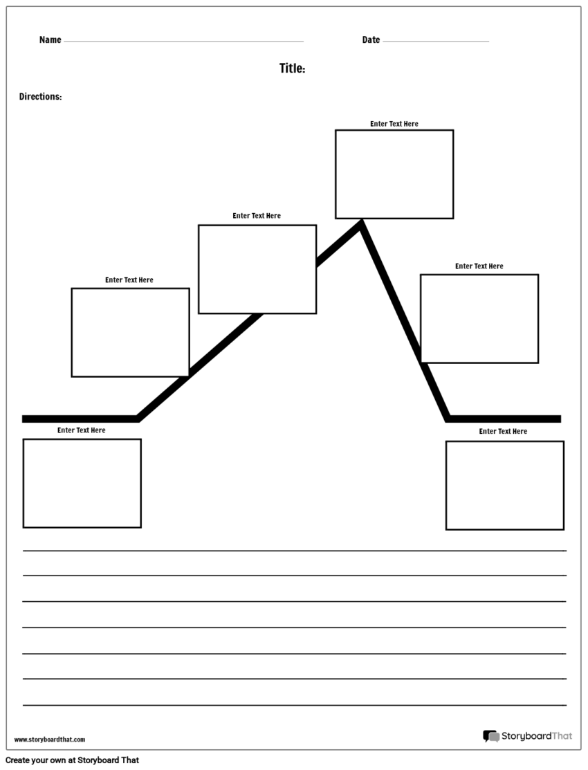 Plot Diagram Worksheet Templates StoryboardThat