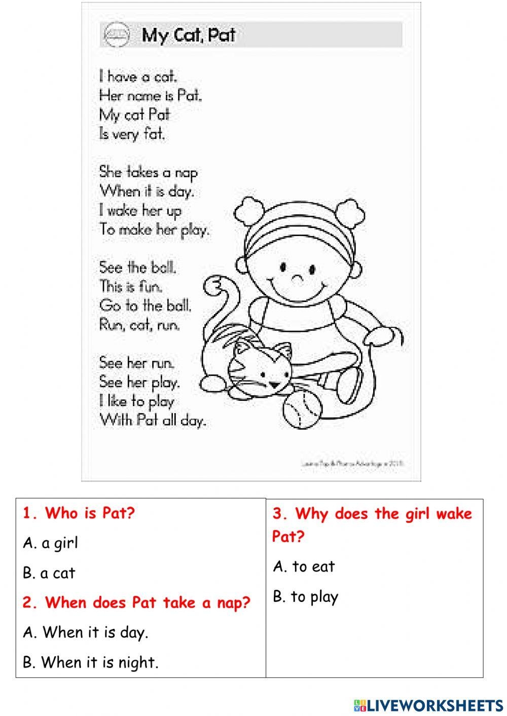 Poems Raining Rhymes Kindergarten Reading Worksheet Poems Raining Rhymes Kindergarten Reading Worksheet