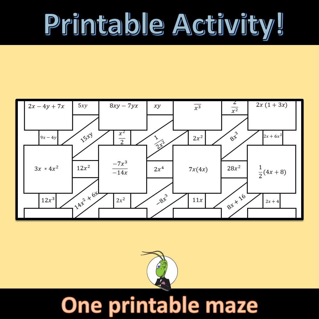 Polynomial Operations Maze Activity Google And Printable Digital Polynomial Operations Maze Activity Google And Printable Digital