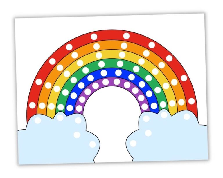 Pom Pom Rainbow Sensory Bag with Free Pattern The Craft at Home Family