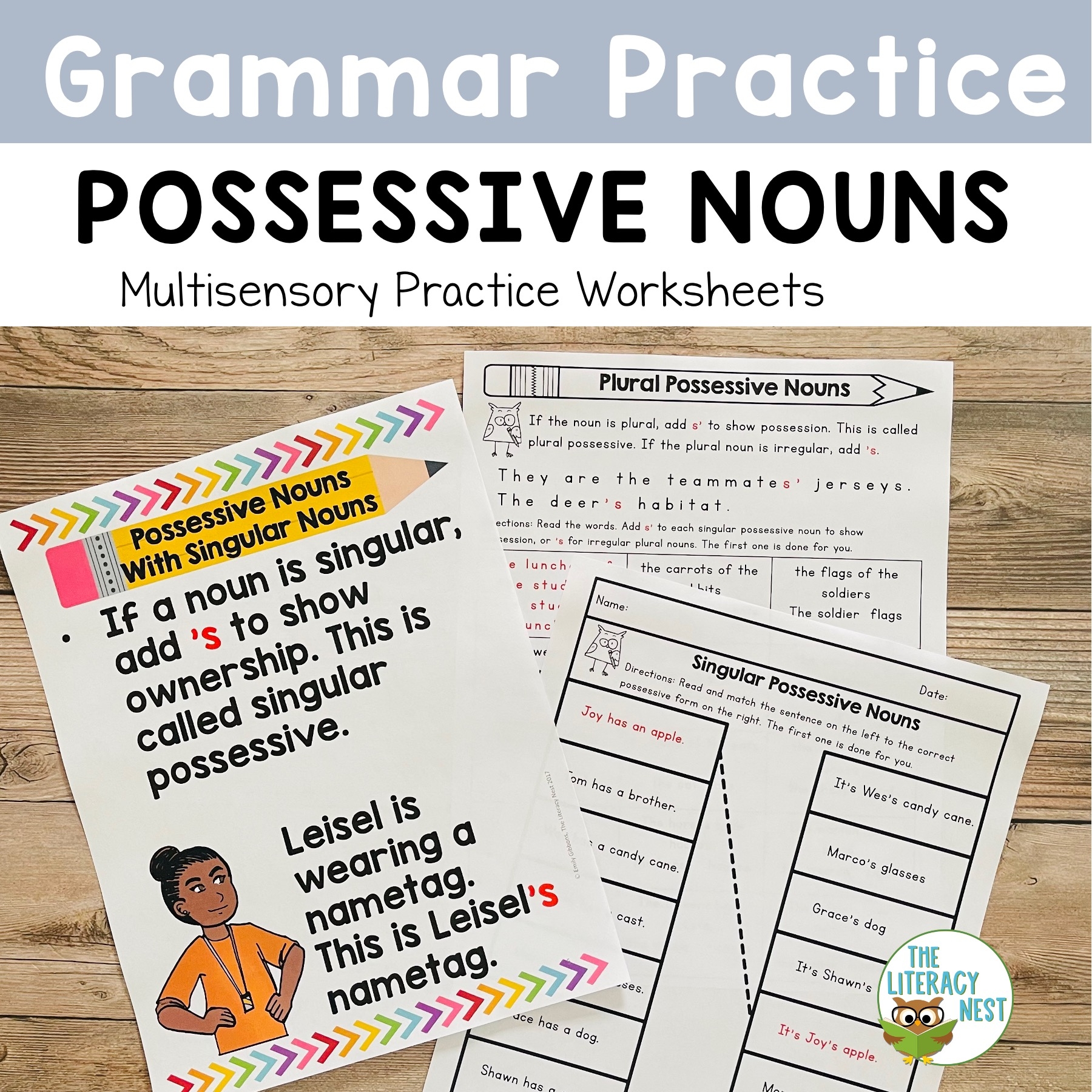 Possessive Nouns First Grade Free Worksheets