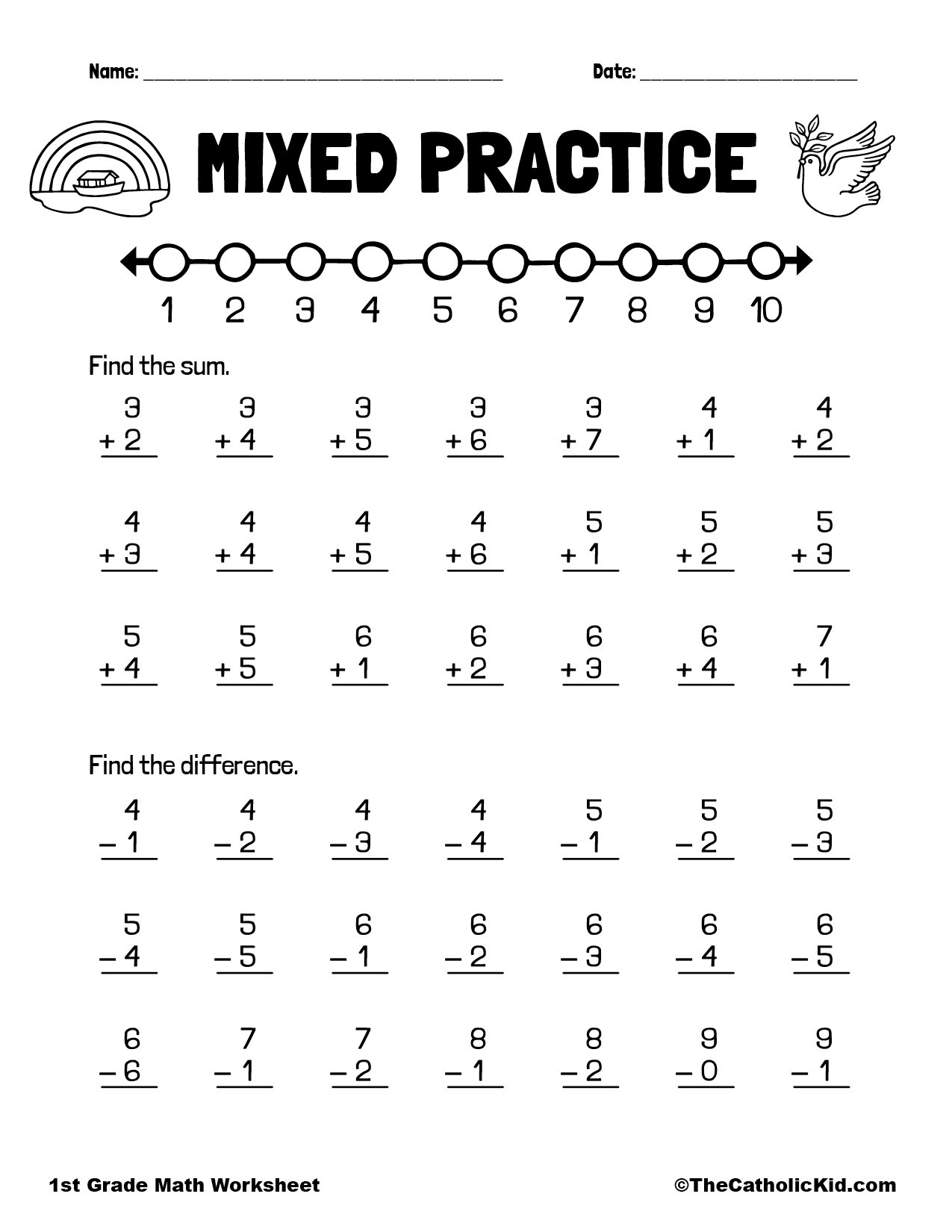 Math Worksheet For 1st Graders Math Worksheet For 1st Graders