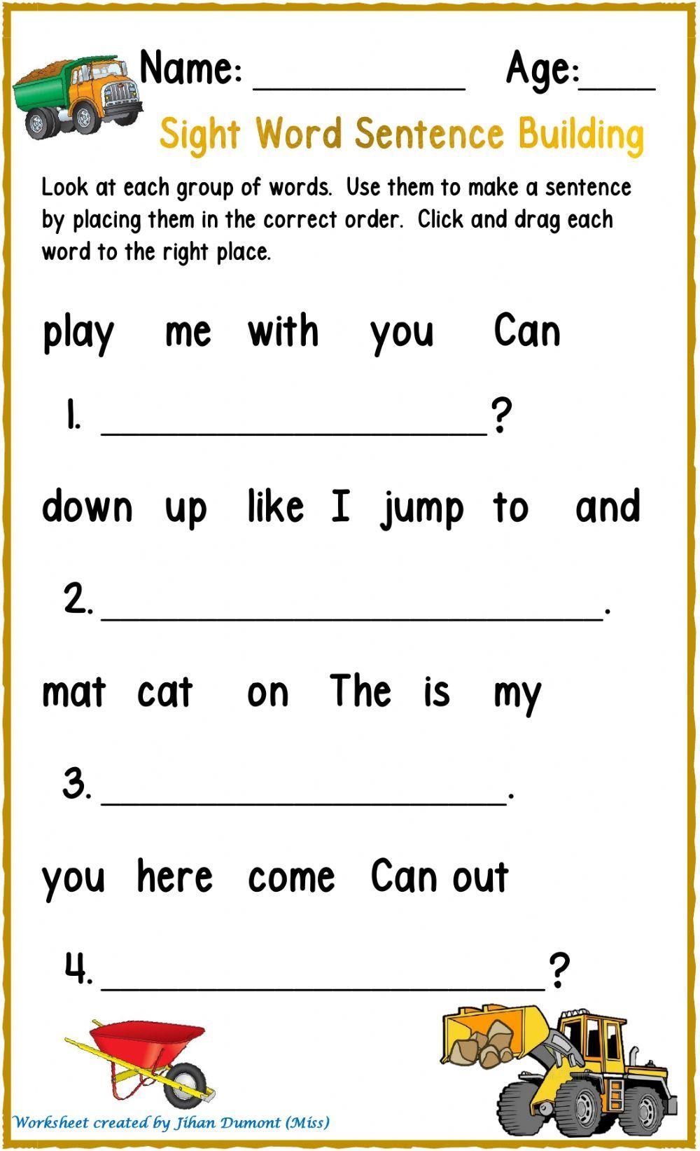 Pre Kindergarten Pre Primer Sight Word Sentences Confessions Worksheets Library Pre Kindergarten Pre Primer Sight Word Sentences Confessions Worksheets Library