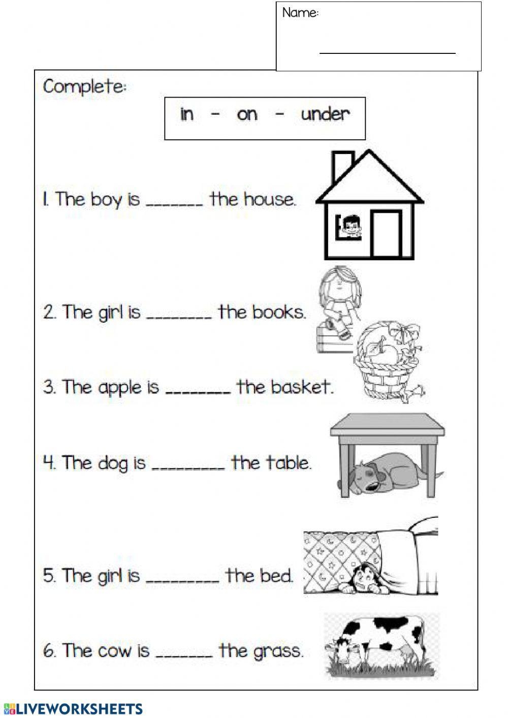 Prepositions Interactive Worksheet For 1st Grade Live Worksheets Worksheets Library