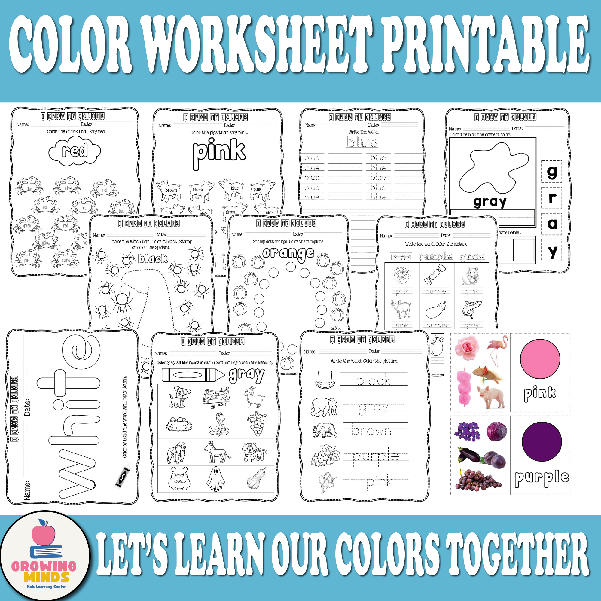 Color Printables For Preschool