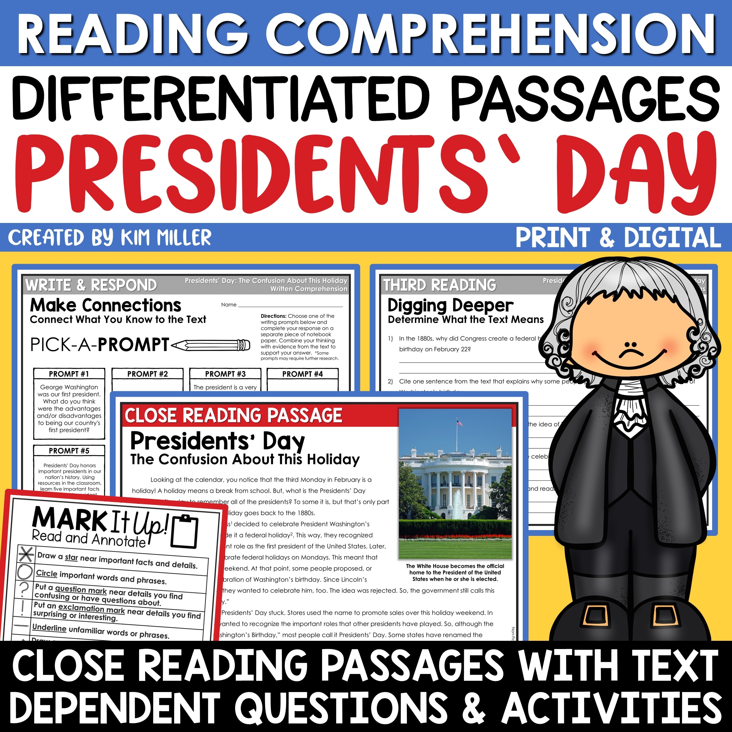 Free Presidents Day Reading Comprehension Worksheets Free Presidents Day Reading Comprehension Worksheets