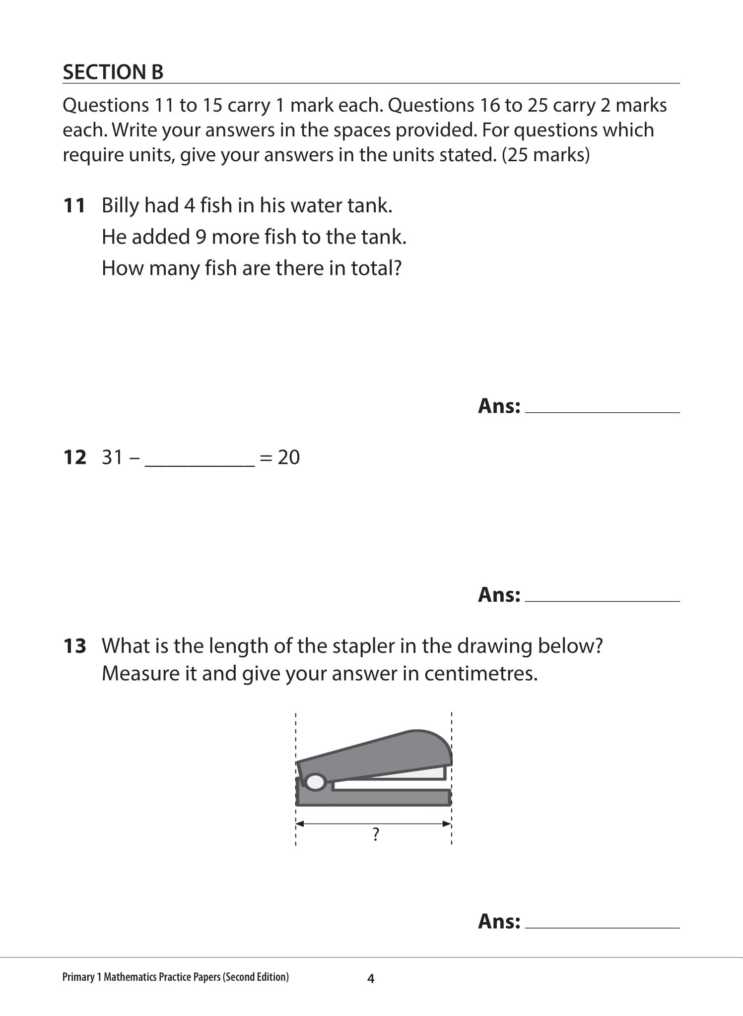 Printable Maths Worksheets Primary 1 Singapore