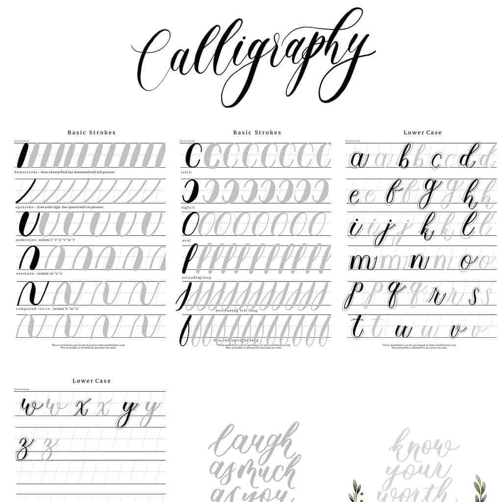 Printable Brush Lettering Alphabet Practice Sheets Free Basic Brush Pen Calligraphy Worksheet The Postman s Knock Printable Brush Lettering Alphabet Practice Sheets Free Basic Brush Pen Calligraphy Worksheet The Postman s Knock