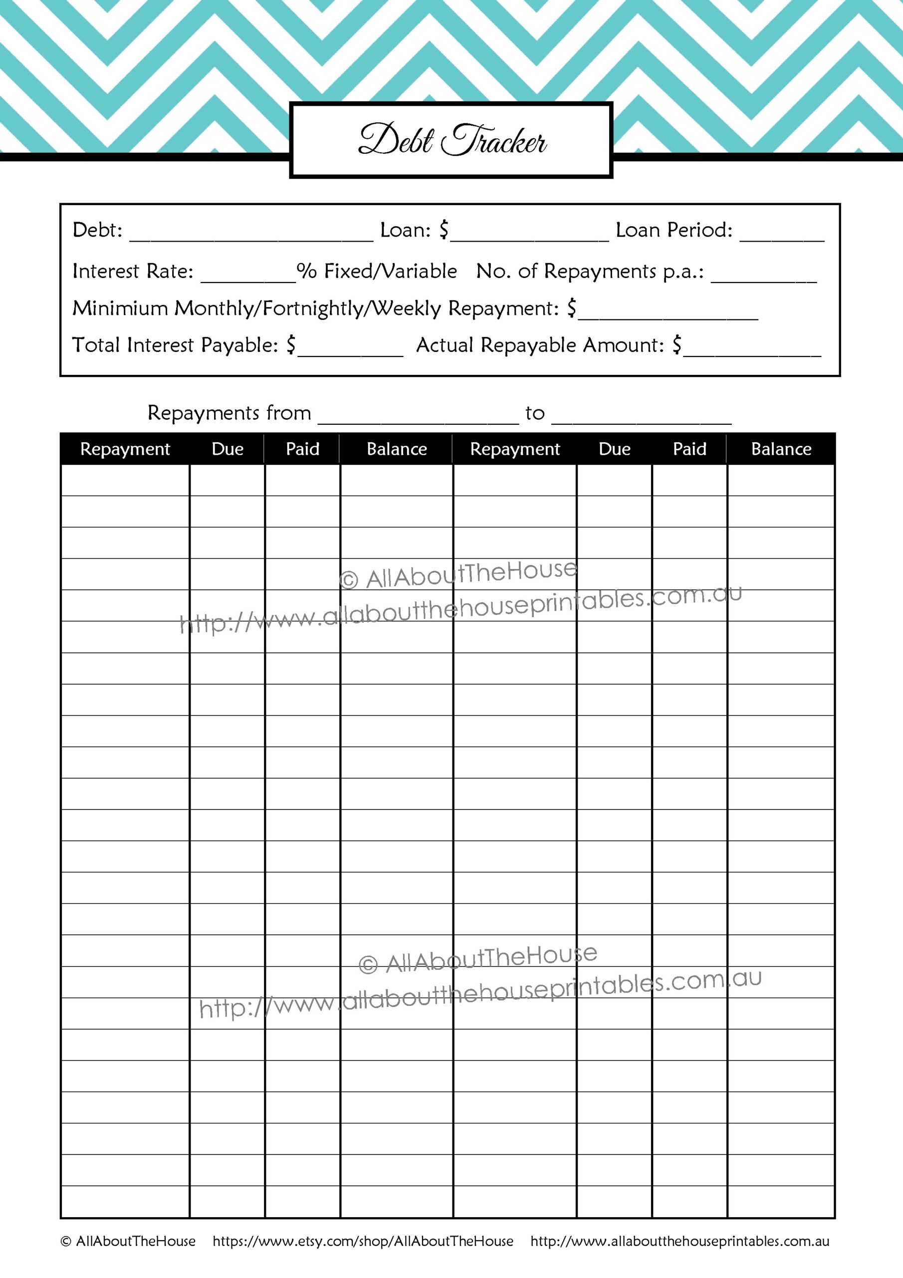 Free Printable Money Tracking Worksheet