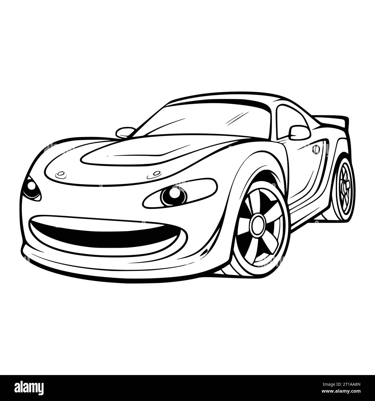Printable Coloring Cars Stock Vector Images Alamy