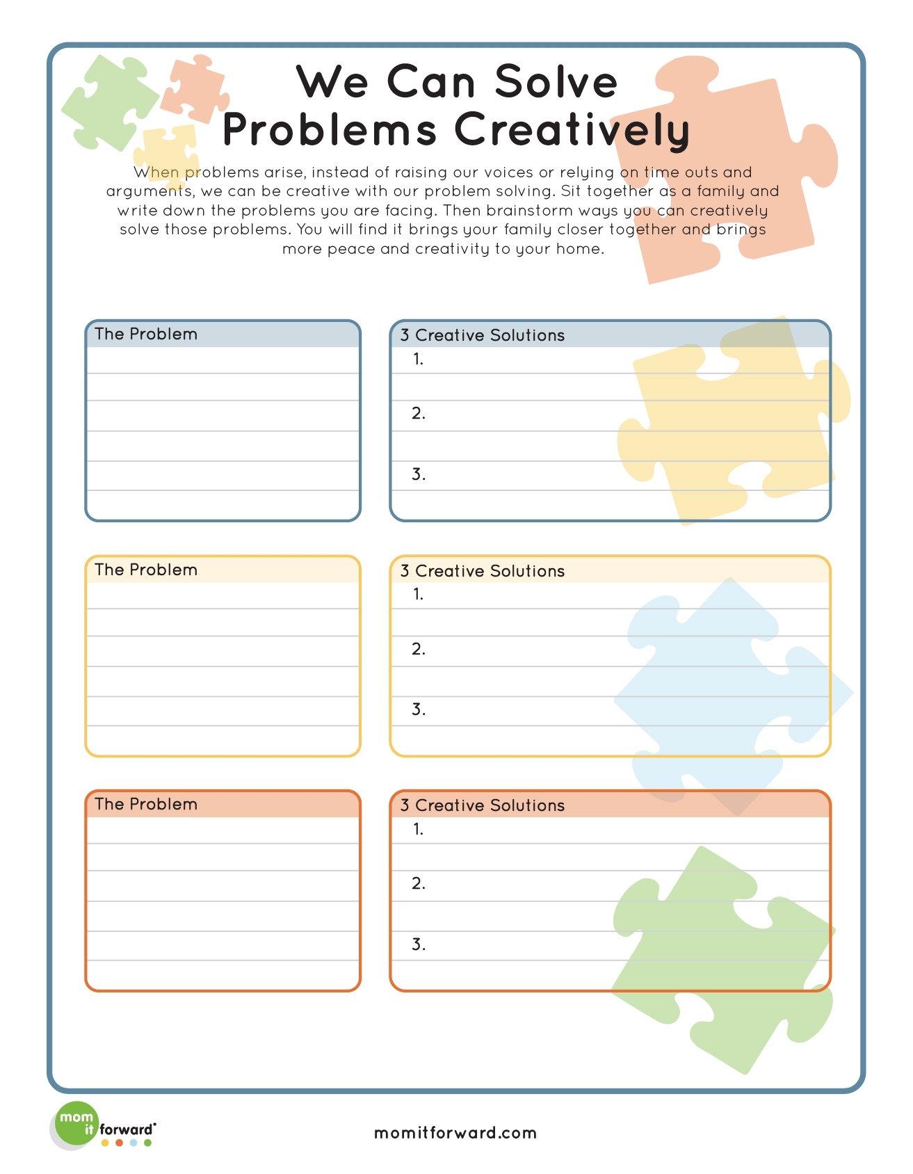 Printable Creative Problem Solving Mom It ForwardMom It Forward