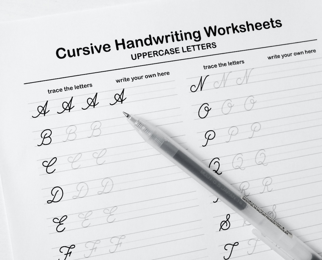 Printable Cursive Worksheets 9 Pages letters And Words For Middle School Kids And Up Adults PDF File Only Etsy UK Printable Cursive Worksheets 9 Pages letters And Words For Middle School Kids And Up Adults PDF File Only Etsy UK