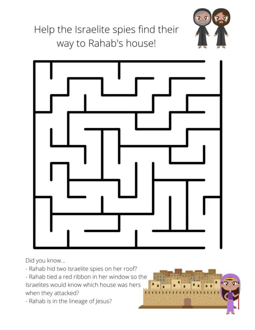 Printable Easy Bible Maze Puzzle Book Old Testament