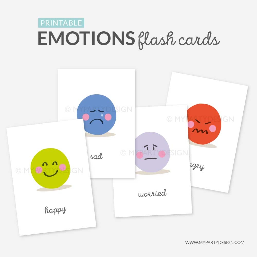 Printable Emotions Flash Cards My Party Design Printable Emotions Flash Cards My Party Design
