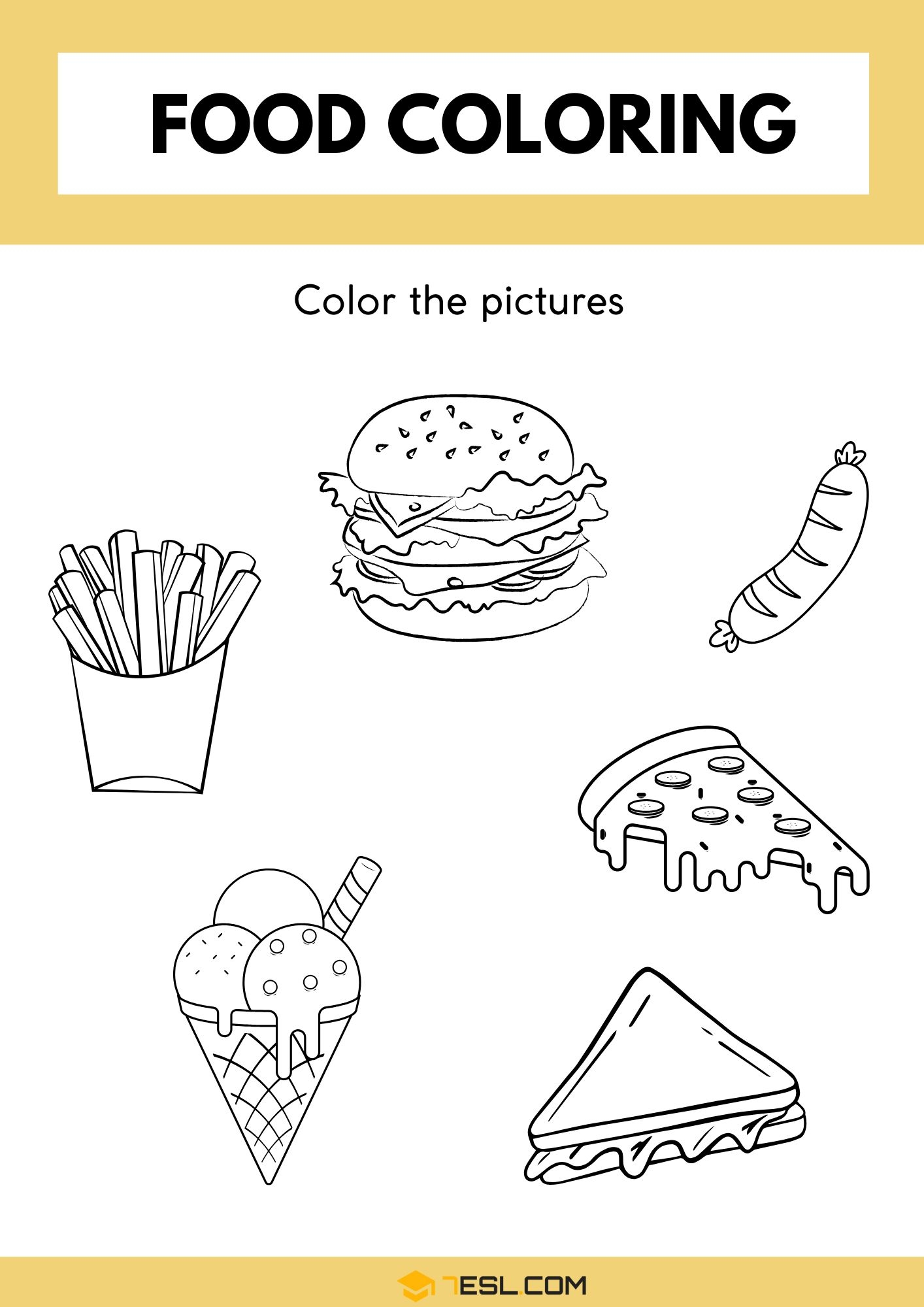 Printable Food Vocabulary Worksheets In English 7ESL Printable Food Vocabulary Worksheets In English 7ESL