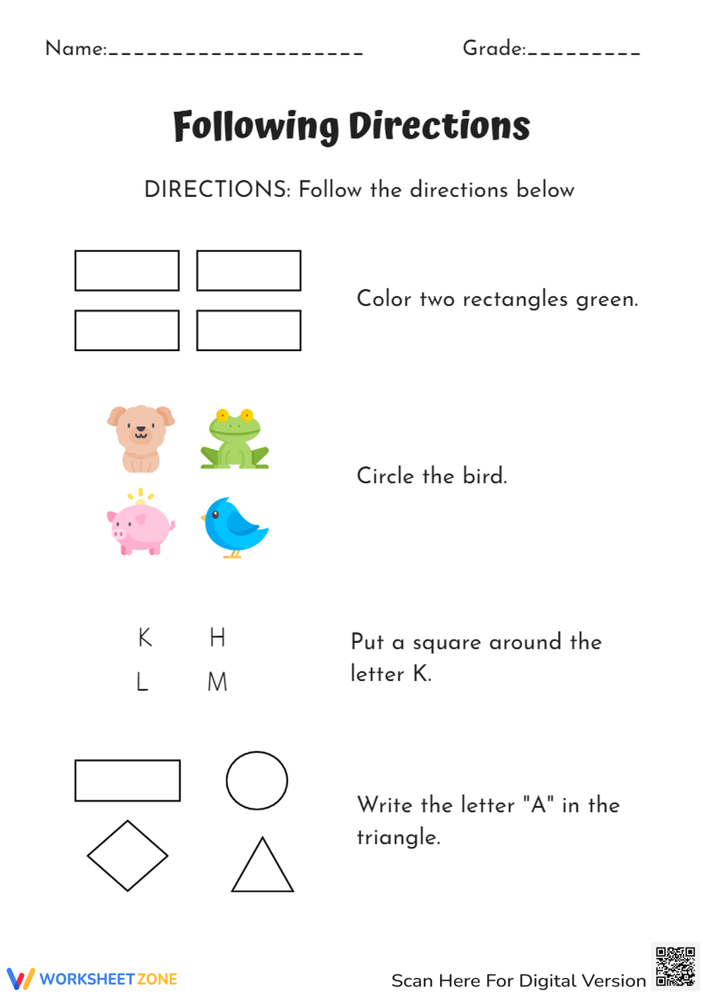 Free Following Directions Worksheet 2nd Grade Free Following Directions Worksheet 2nd Grade