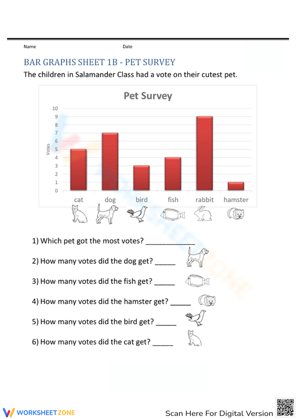 Printable Grade 3 Bar Graphs Worksheets