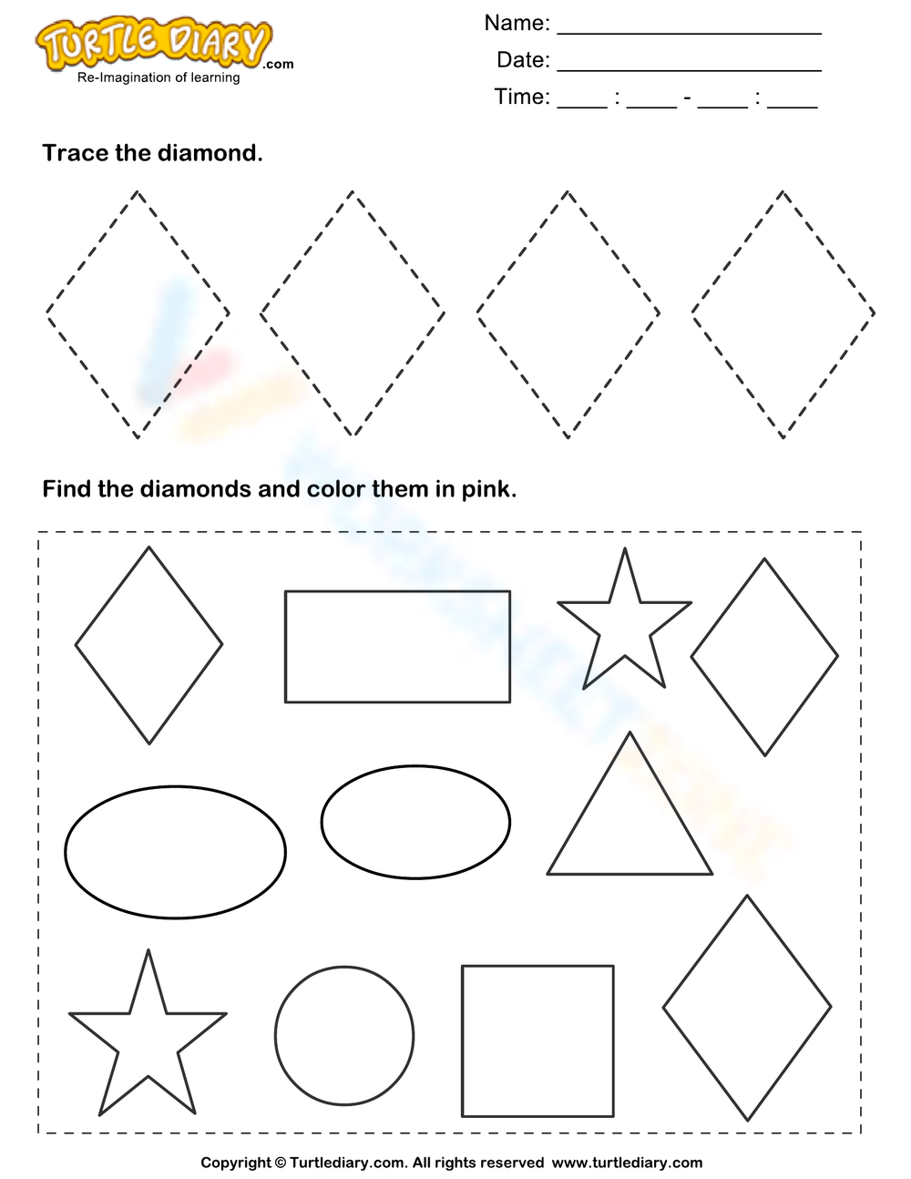 Printable Grade 3 Diamond Worksheets Printable Grade 3 Diamond Worksheets
