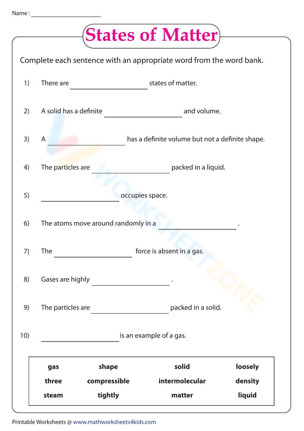 Printable Grade 6 Science Worksheets Download Printable Grade 6 Science Worksheets Download
