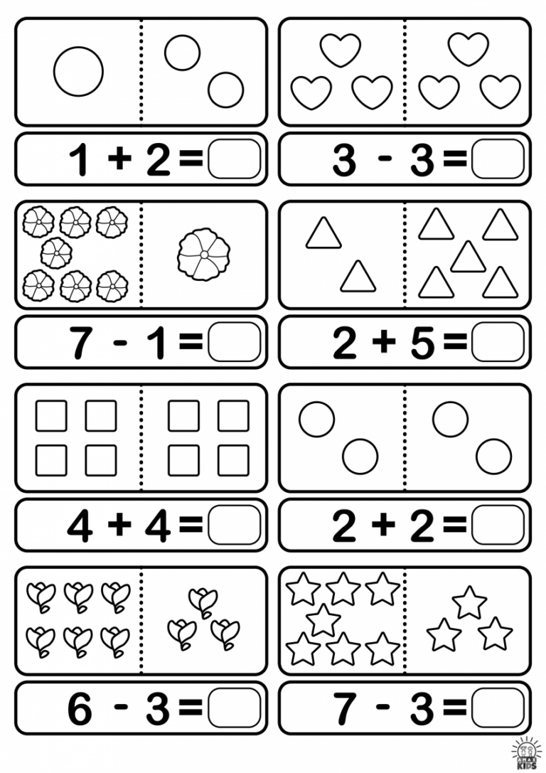 Printable Math Worksheets For Kids Amax Kids