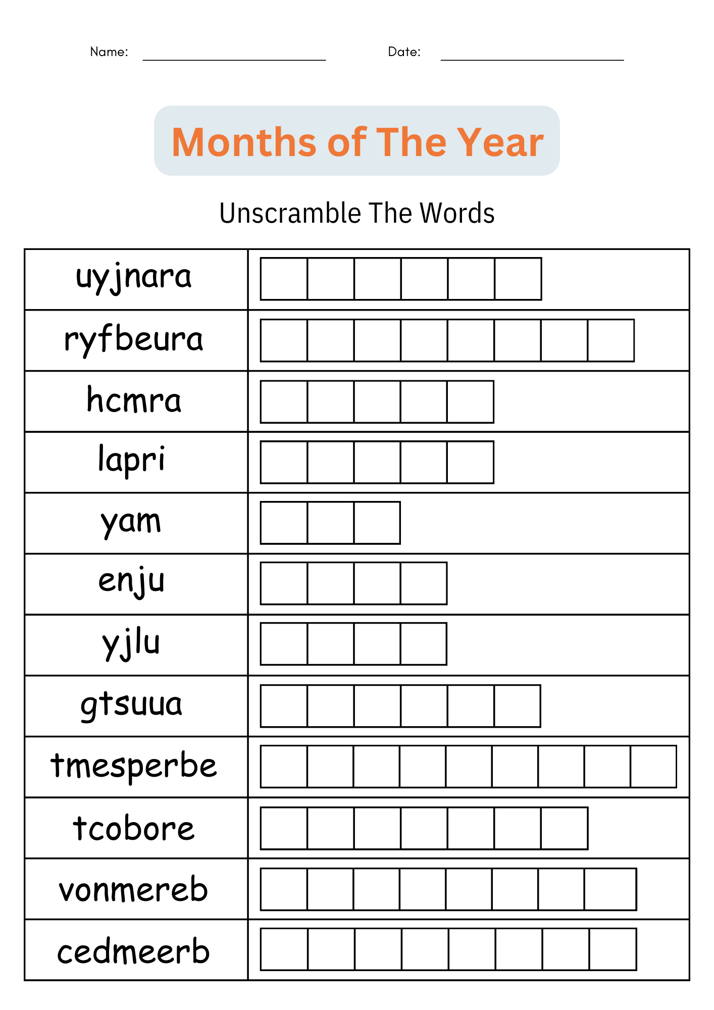Printable Months Of The Year Worksheet Month Sequencing Activities For Grade 1 Teaching Resources Printable Months Of The Year Worksheet Month Sequencing Activities For Grade 1 Teaching Resources