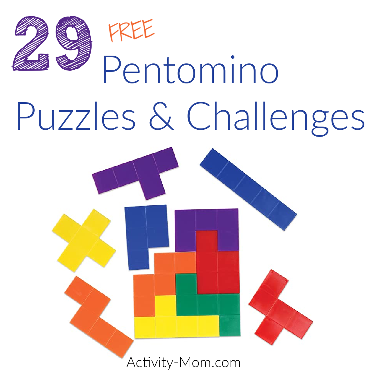 Printable Pentominoes Puzzles free The Activity Mom