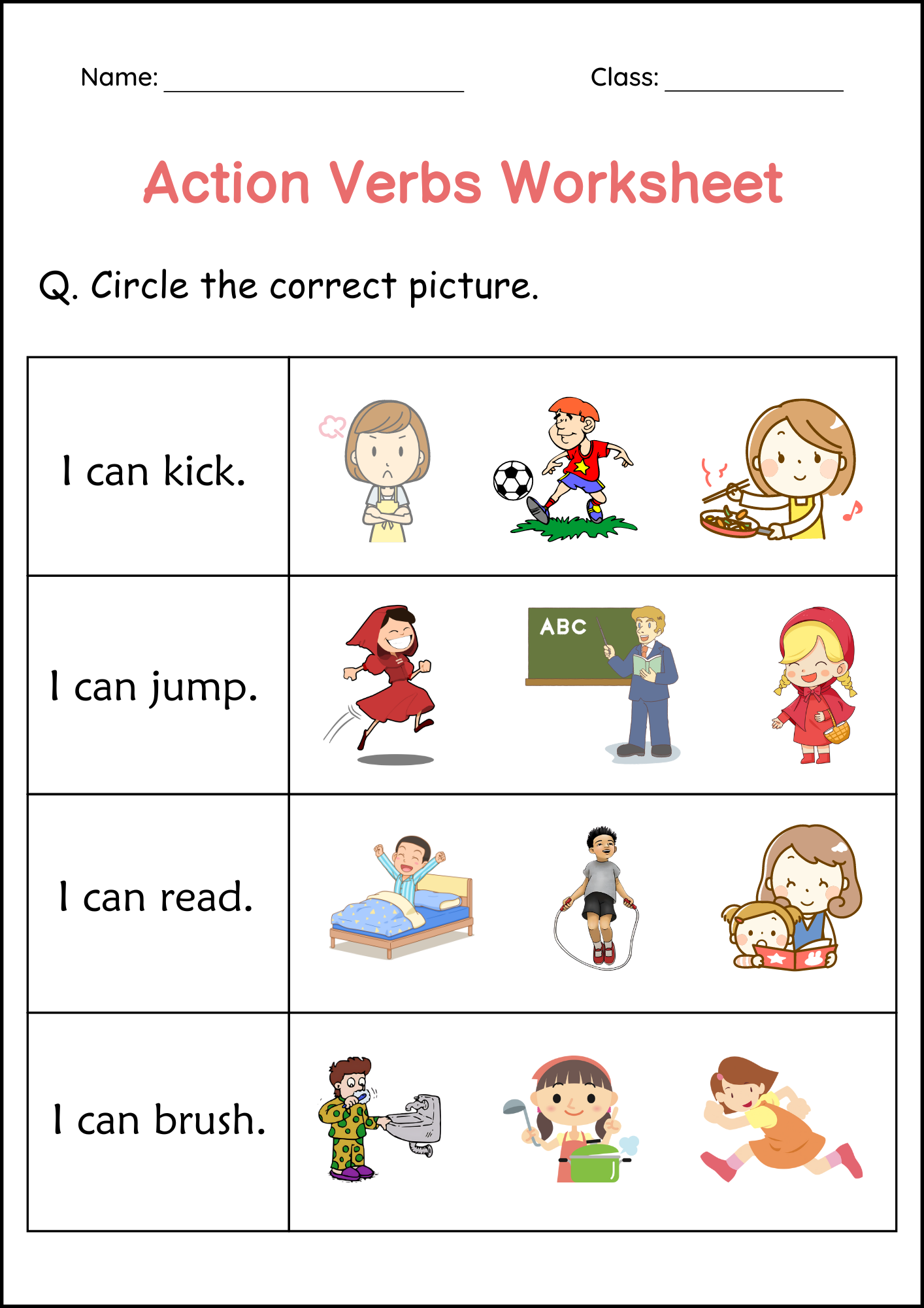 Printable Sentences Action Verbs Grammar Worksheets Circle The Action Verbs Made By Teachers Printable Sentences Action Verbs Grammar Worksheets Circle The Action Verbs Made By Teachers