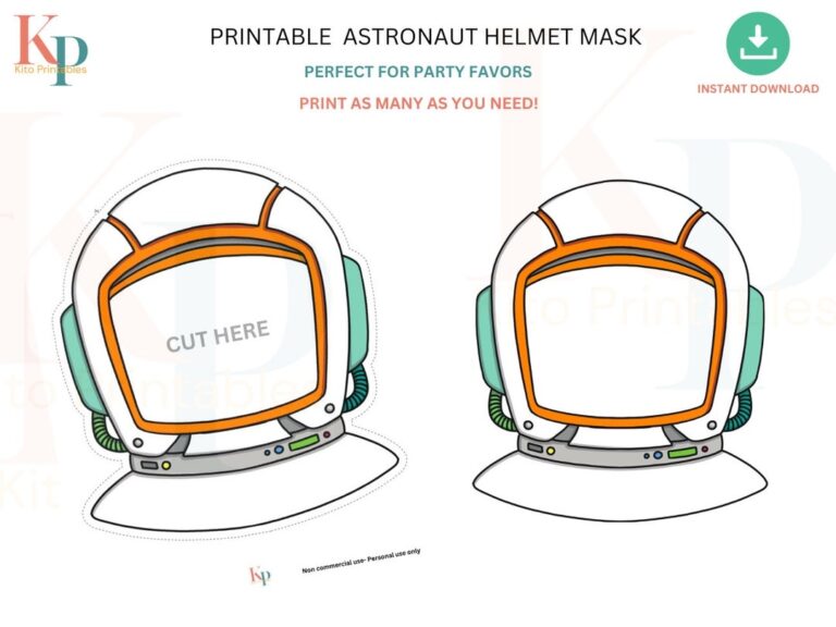 Printable Space Astronaut Helmet Mask Birthday Party Galaxy Favor Astronaut Planets Kids Party Mask Astronaut Party Favors Digital 001 Etsy UK