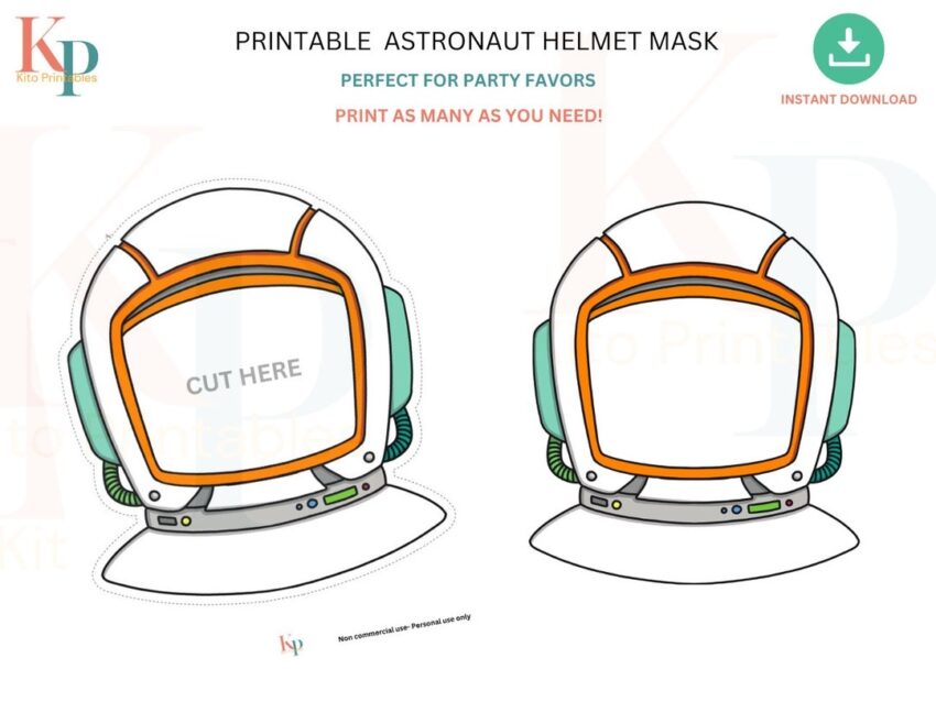Printable Space Astronaut Helmet Mask Birthday Party Galaxy Favor Astronaut Planets Kids Party Mask Astronaut Party Favors Digital 001 Etsy UK