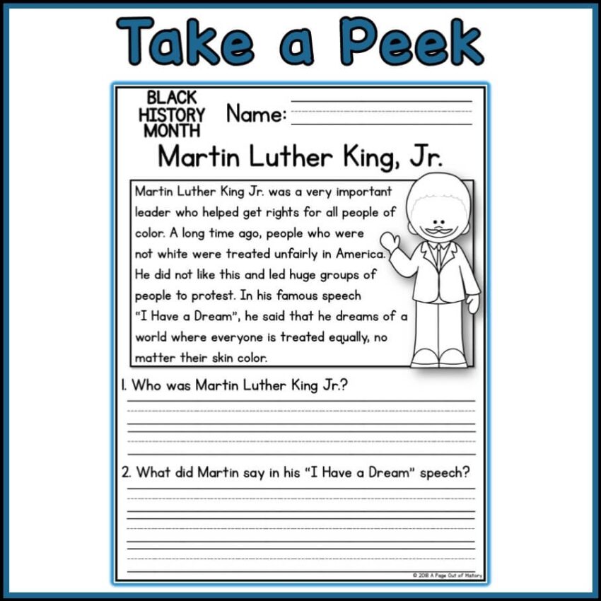 Printable Worksheets On African Americans EnchantedLearning
