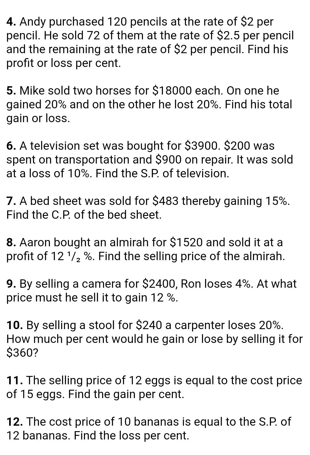 Profit Loss All Subjects Assignment Teachmint Worksheets Library Profit Loss All Subjects Assignment Teachmint Worksheets Library