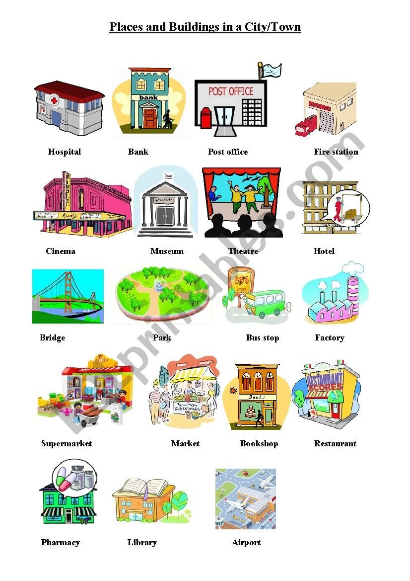 Public Places In A City ESL Worksheet By Dasha86 Public Places In A City ESL Worksheet By Dasha86