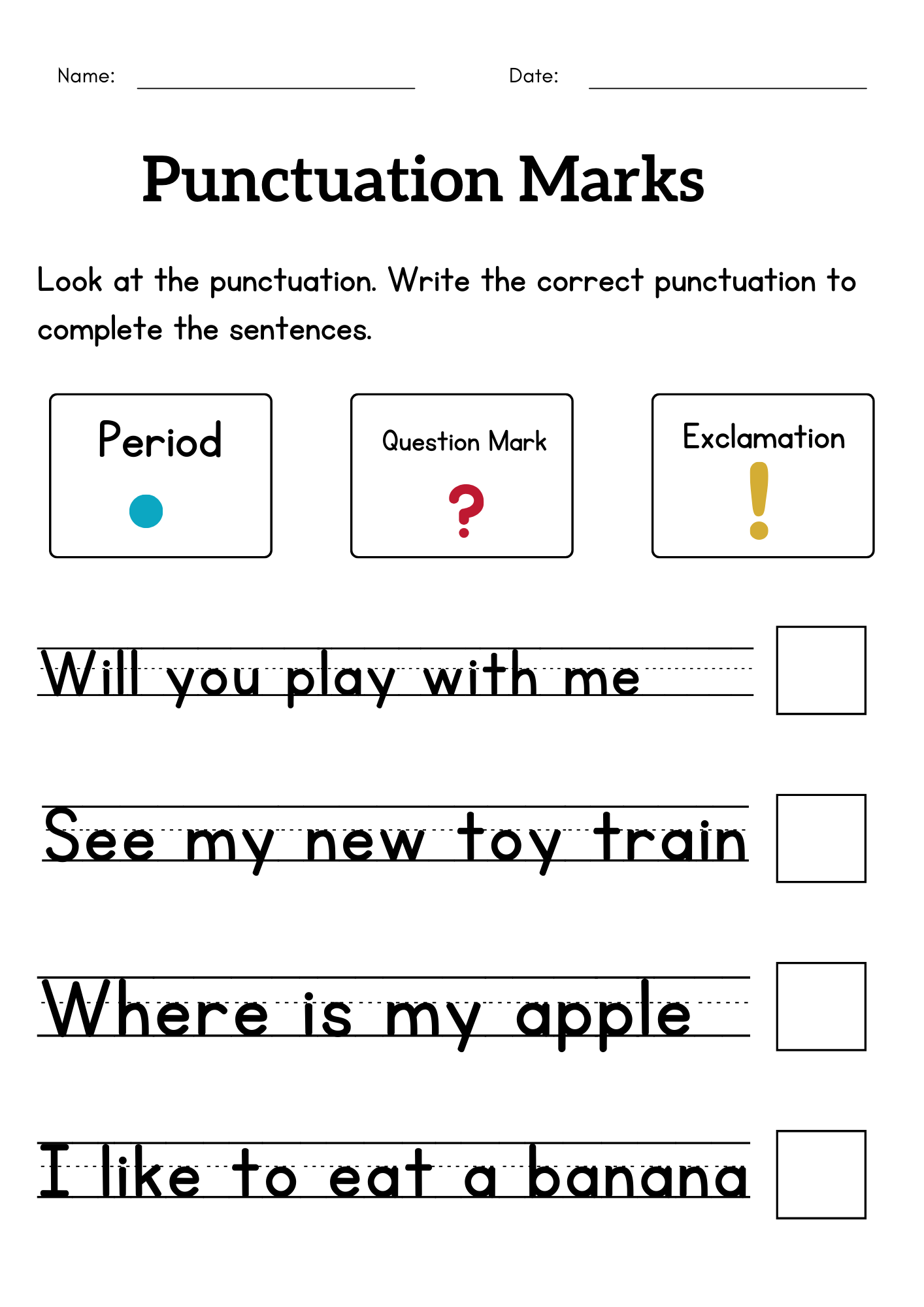 Punctuation Marks Worksheet For Grade 1 Or 2 Exclamation Mark Activity Made By Teachers Punctuation Marks Worksheet For Grade 1 Or 2 Exclamation Mark Activity Made By Teachers